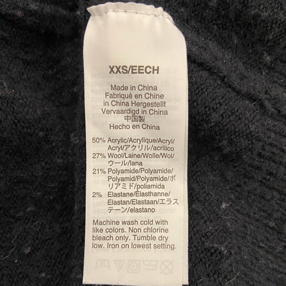 Madewell - Short Kent Ex-Boyfriend Cardigan - Black - Size XXS - Picture 4 of 5